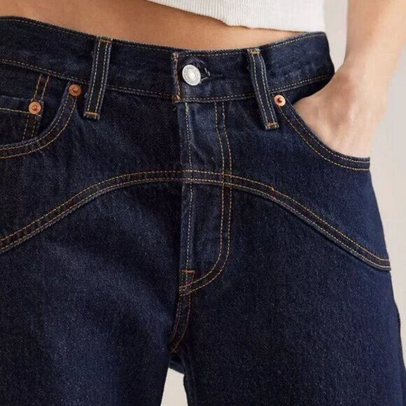 Levis 501 90s Western Jeans Dark Wash Deep Breathe NWT - Picture 4 of 10